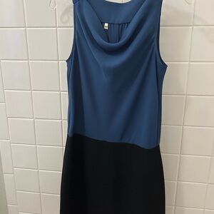 4C Sleek Blue and Black Sleeveless Dress